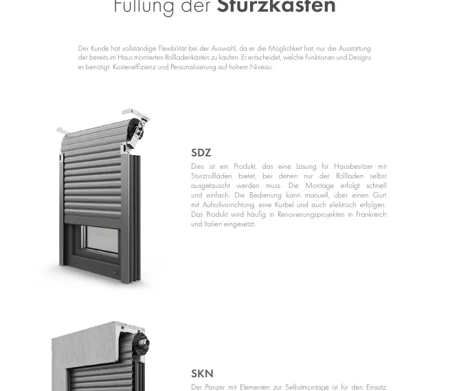 Füllung vorhandener Sturzkästen mit SDZ und SKN